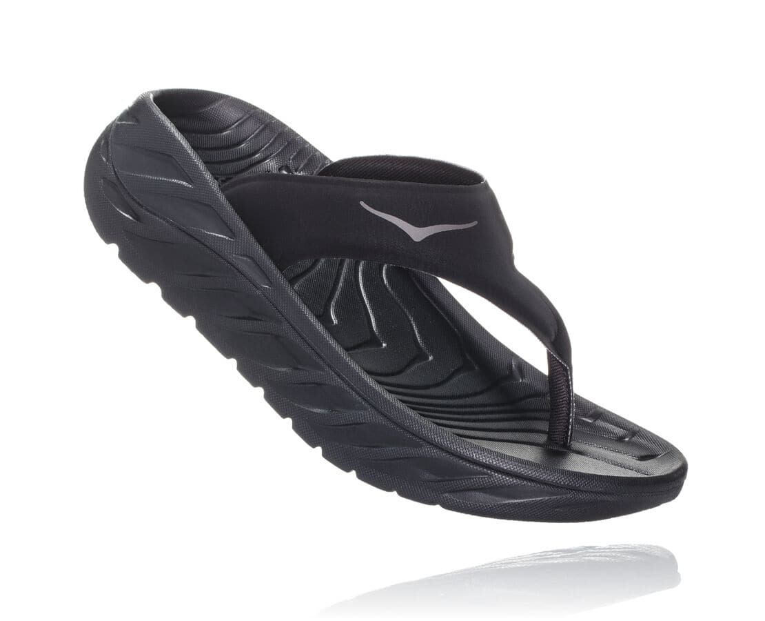 Hoka One One Ora Recovery Flip South Africa - Womens Recovery Sandals - Black / Dark Grey,HVRFC-6584